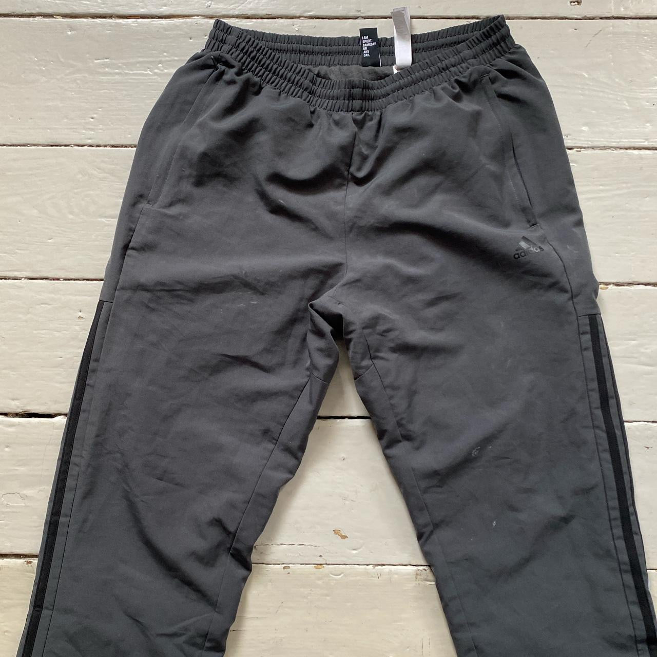 Adidas Grey Shell Bottoms (Medium)