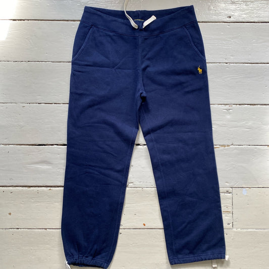 Ralph Lauren Navy and Yellow Joggers (Small)