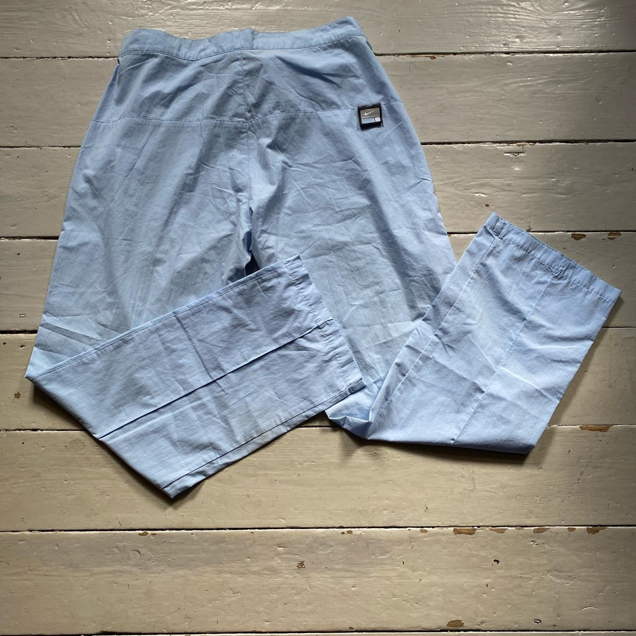 Nike Swoosh Light Blue Trousers (Large)