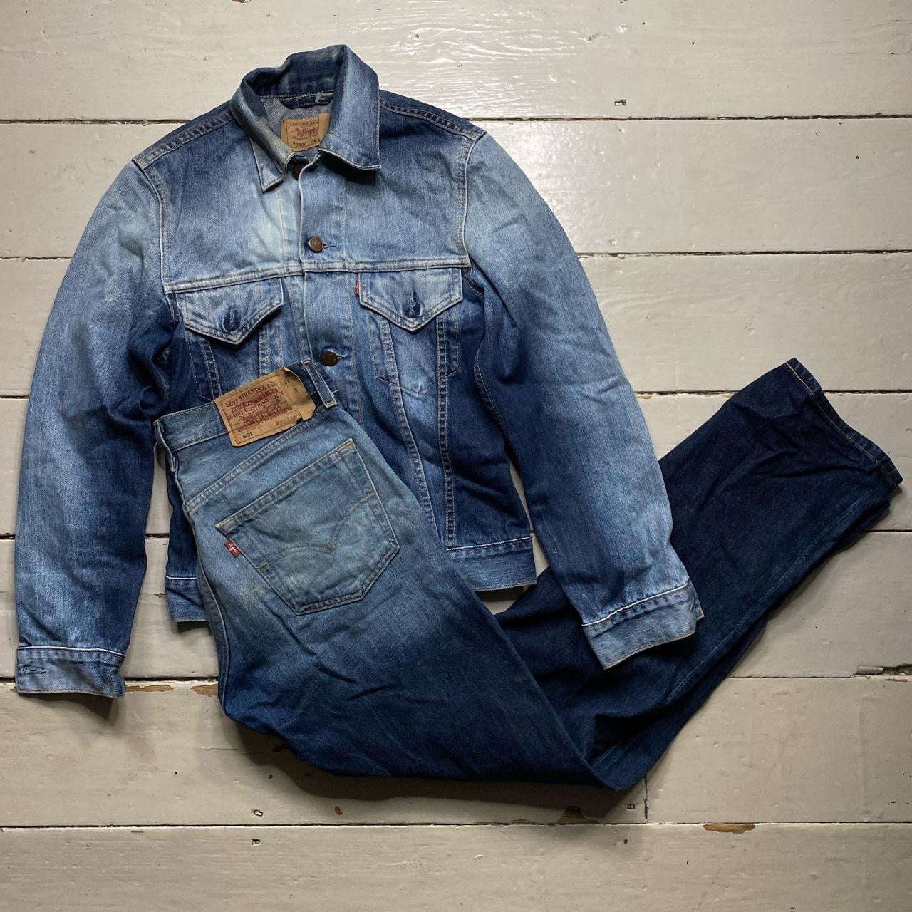 Levis Vintage Full Denim Suit (Womens Small & 32/30)