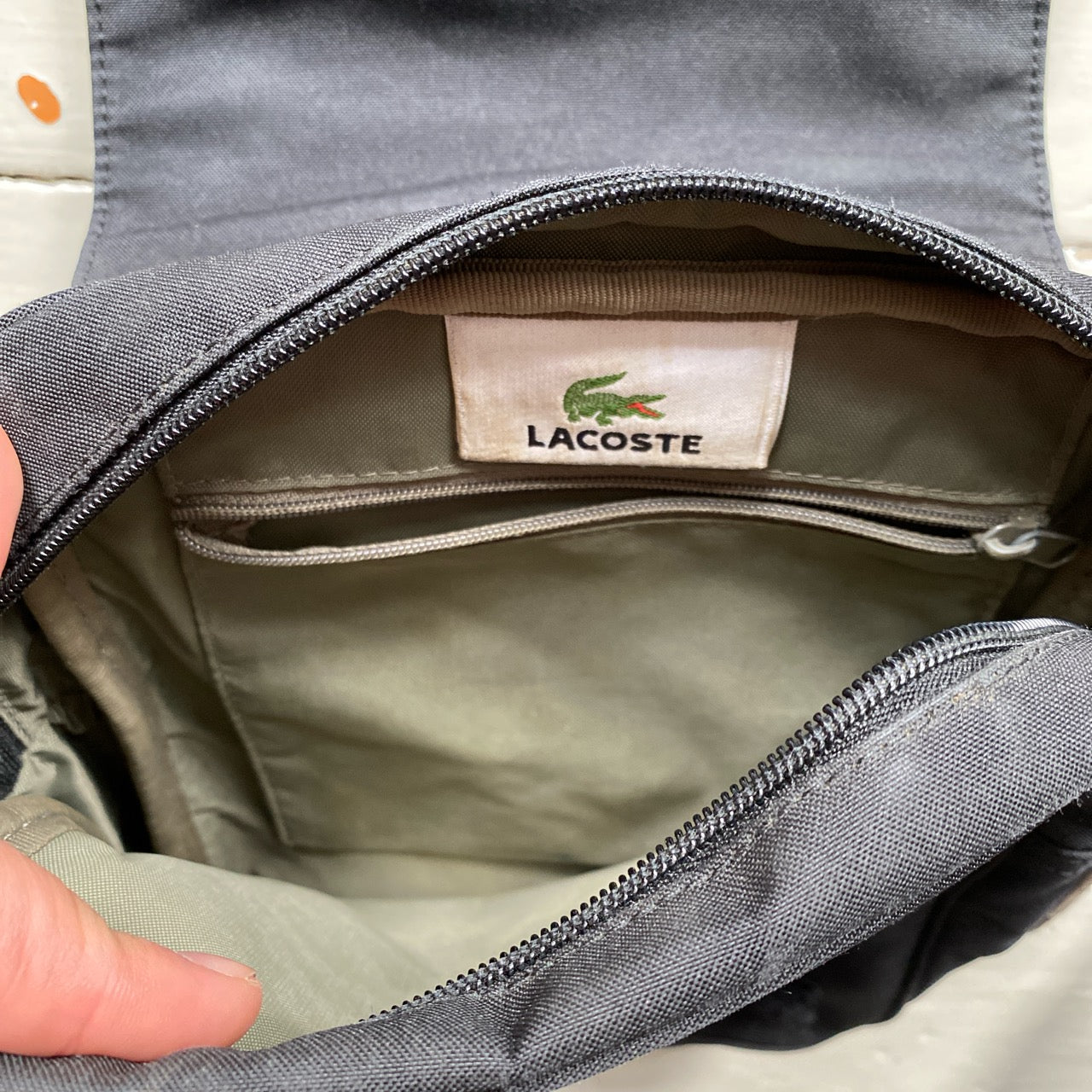 Lacoste Black Pouch Messenger Bag