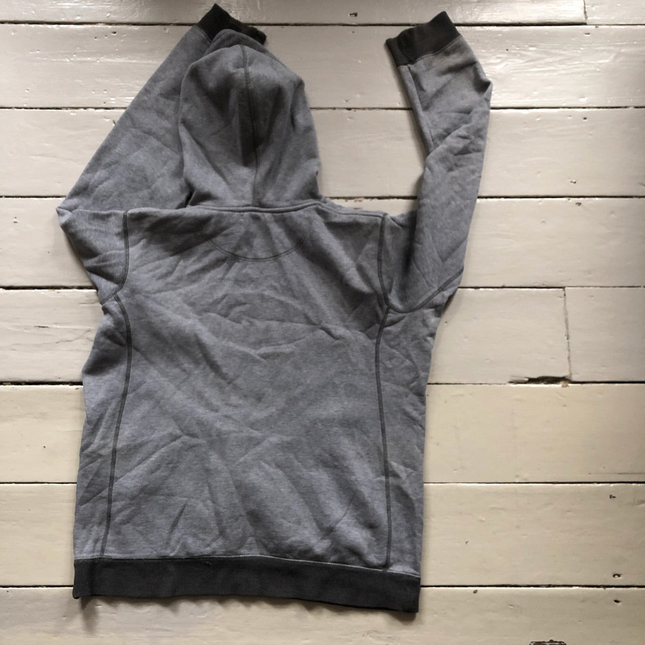 Nike Grey Hoodie Brown Swoosh (Large)