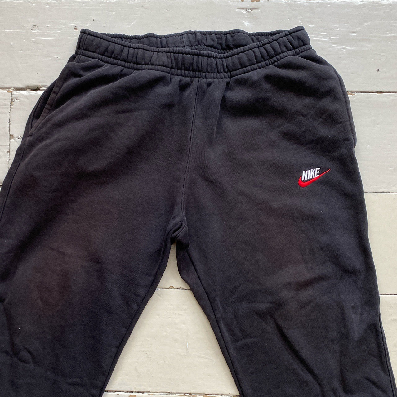 Nike Swoosh Spellout Black Joggers (Medium)