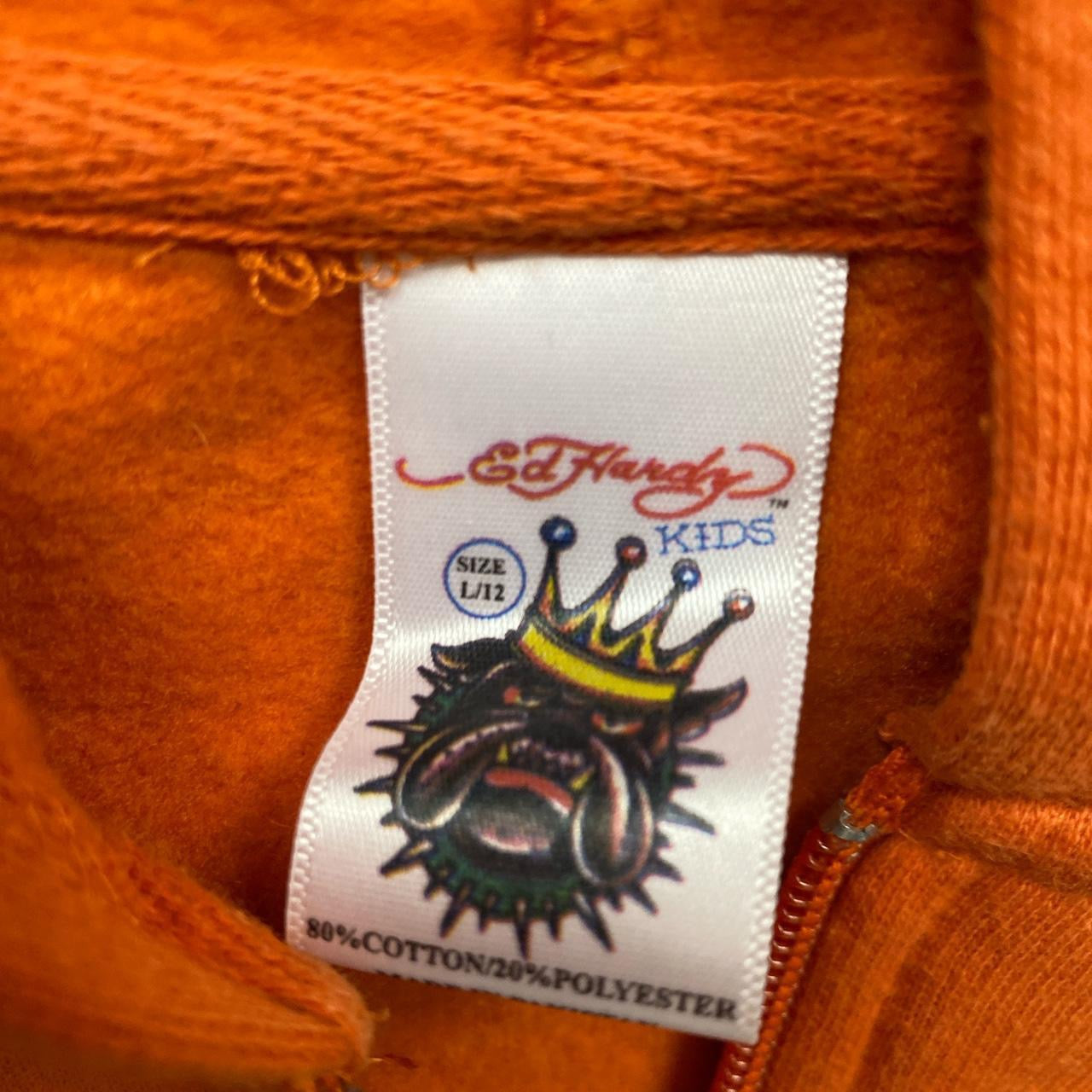Ed Hardy Orange Panther Hoodie (Womens XS)