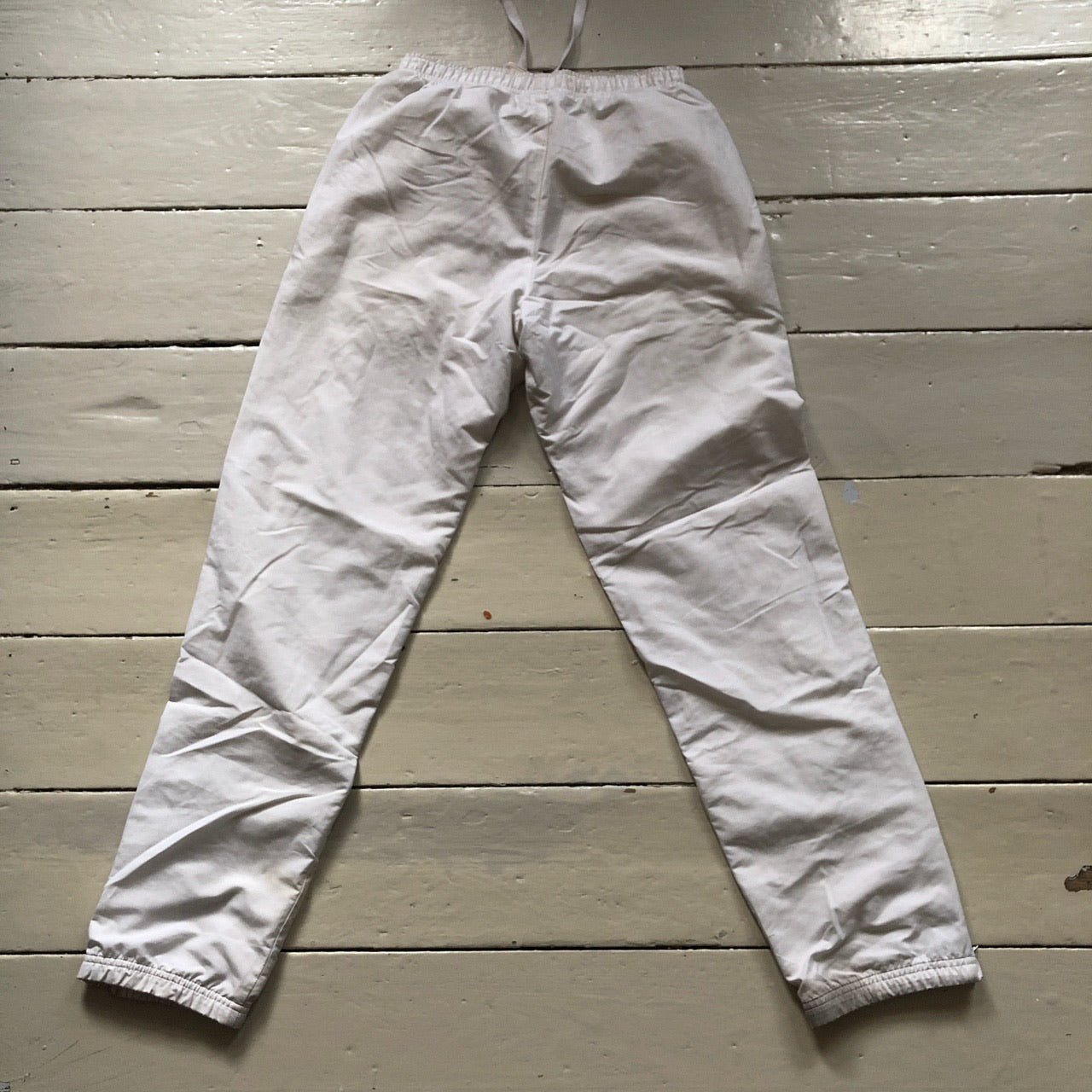 Nike Swoosh Vintage White Shell Bottoms (Small)