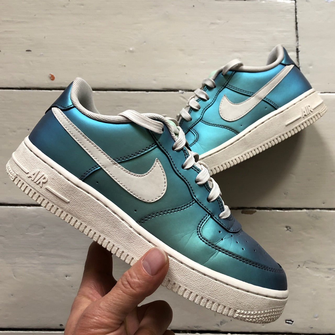 Nike Air Force 1 Iridescent Monochrome Blue (UK 5)