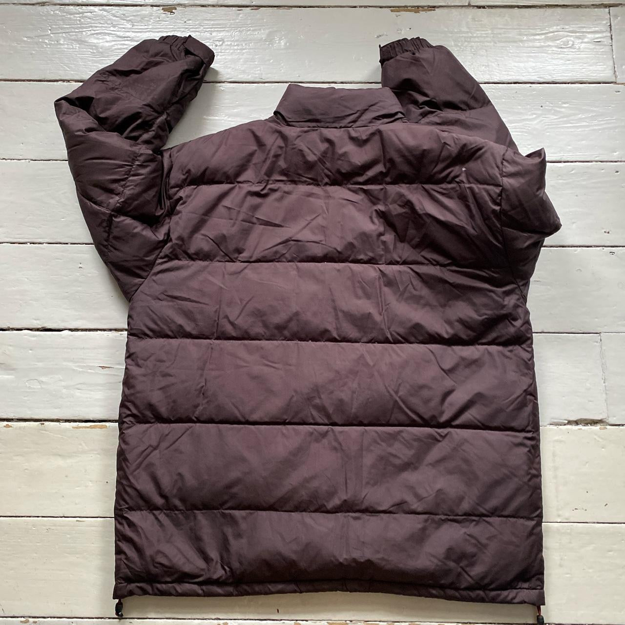 Nike Swoosh Brown Puffer Coat (Large)