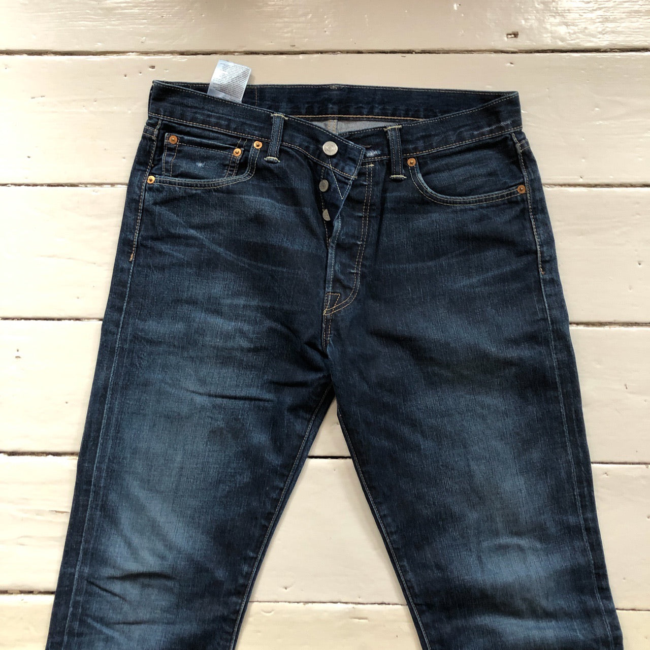 Levis 501 Navy Jeans (34/32)