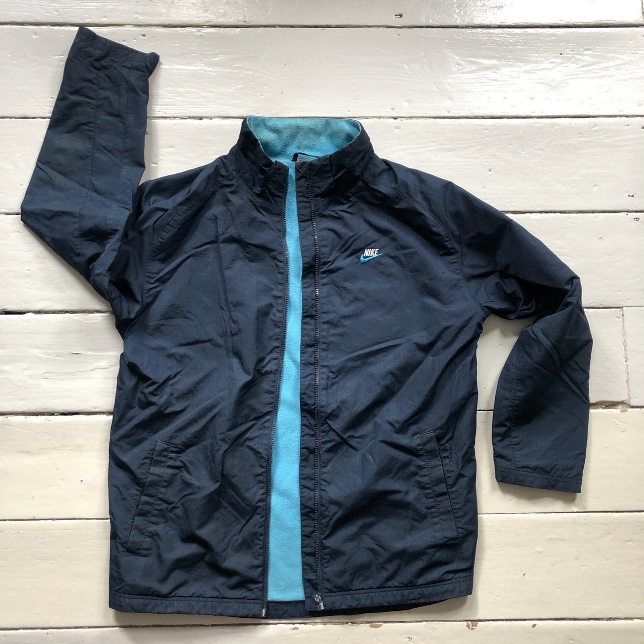 Nike Fleece Lined Navy Jacket (Medium)
