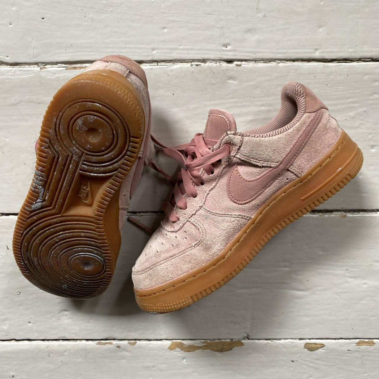 Nike Air Force 1 Pink Suede Gum (UK 4)