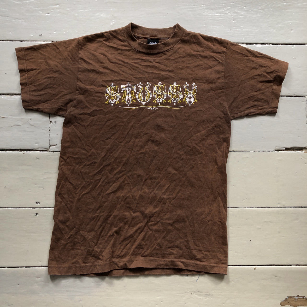 Stussy Vintage Brown T-Shirt (Medium)