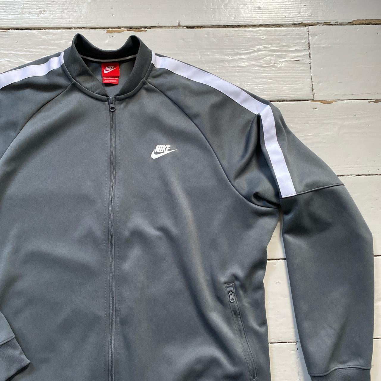 Nike Swoosh Grey Track Jacket (XXL)