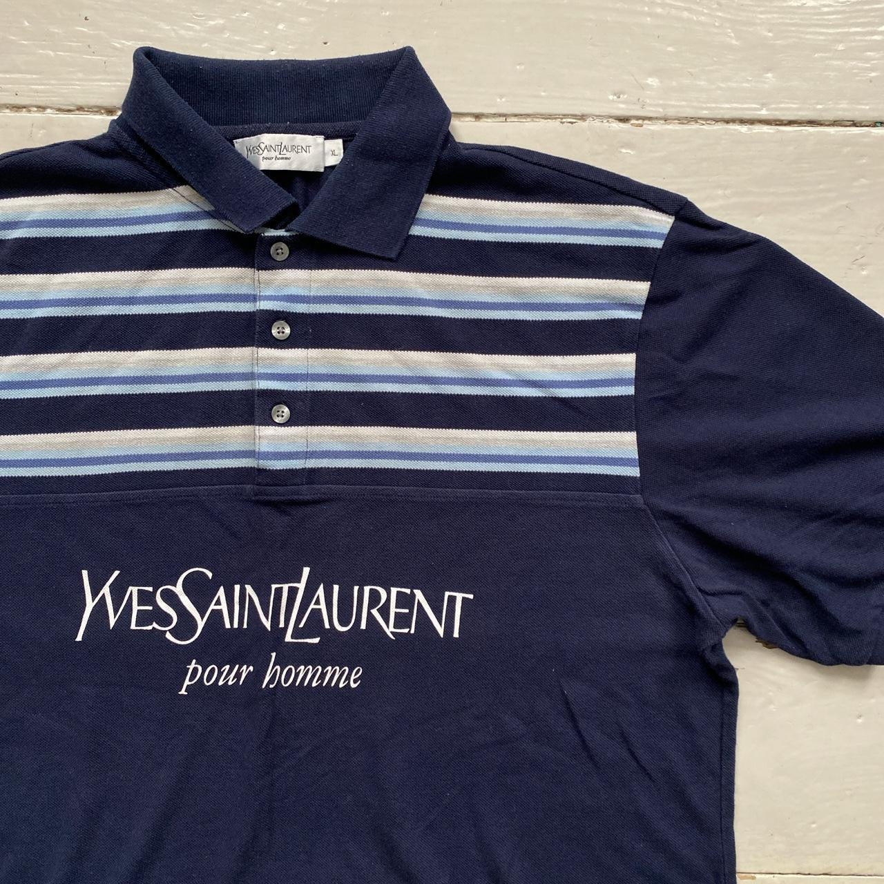 Yves Saint Laurent Vintage Polo Navy (XL)
