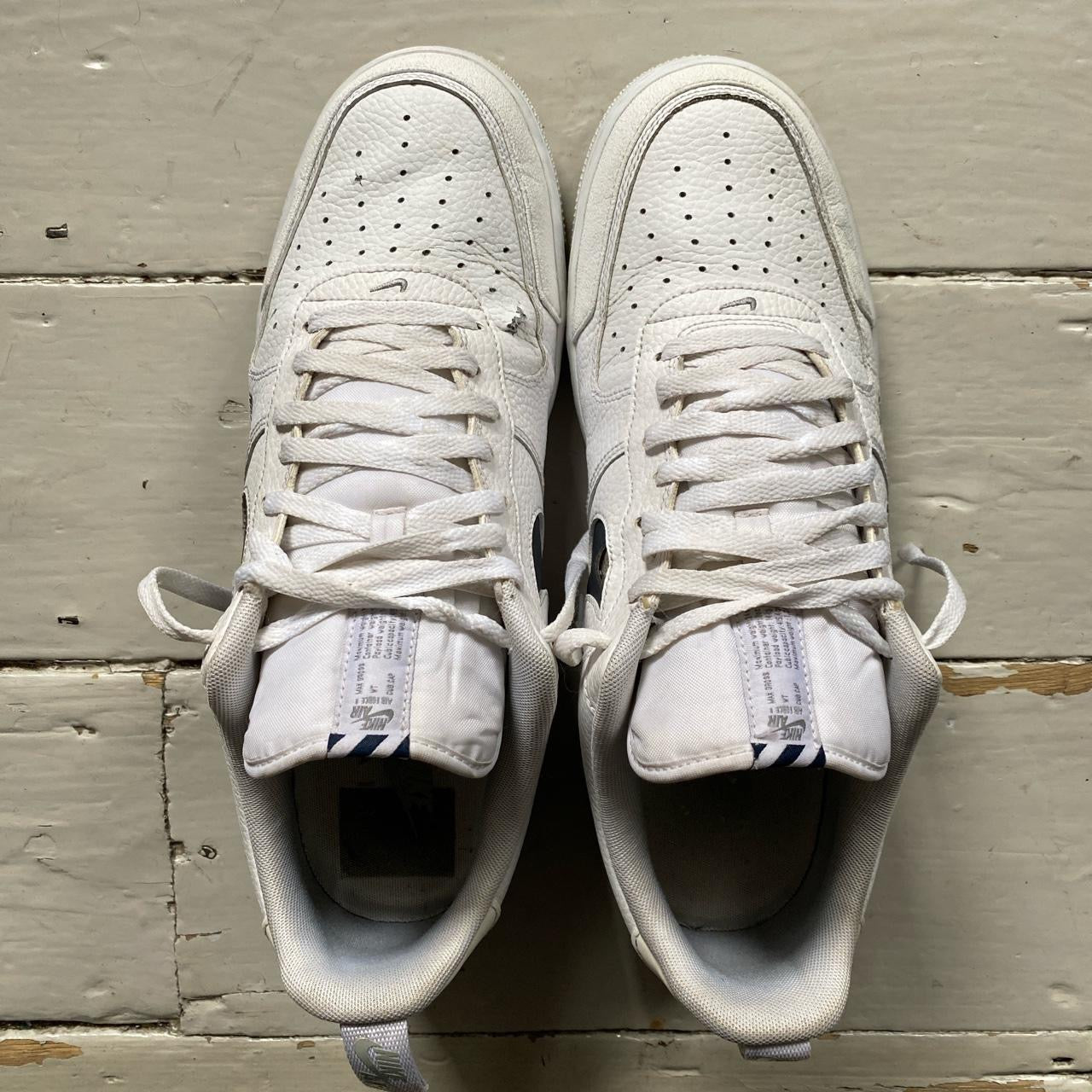Nike Air Force 1 White and Navy (UK 13)