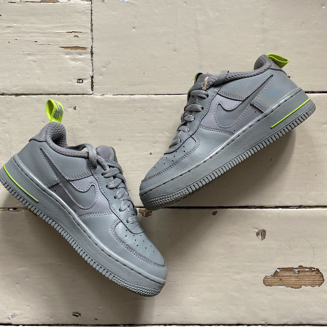 Nike Air Force 1 Grey and Green (UK 3)