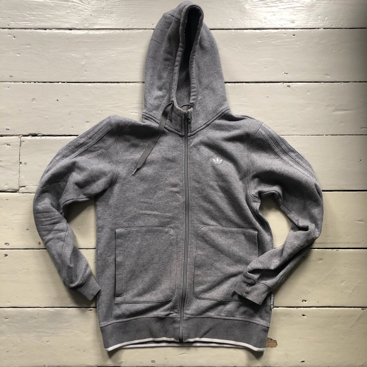 Adidas Grey Cotton Tracksuit (Small)