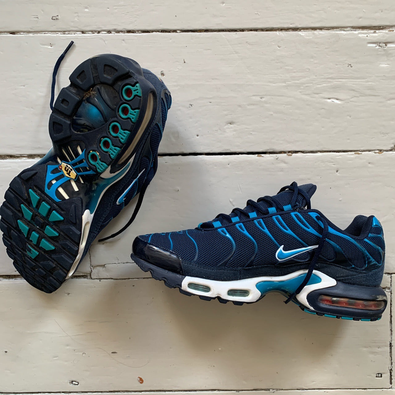 Nike TN Navy Blue and Light Blue (UK 10)