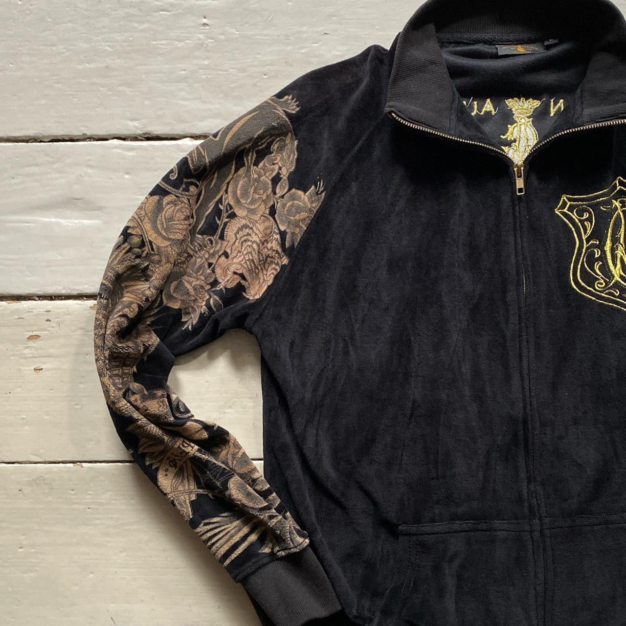 Christian Audigier Velour Zipped Jumper (Large)