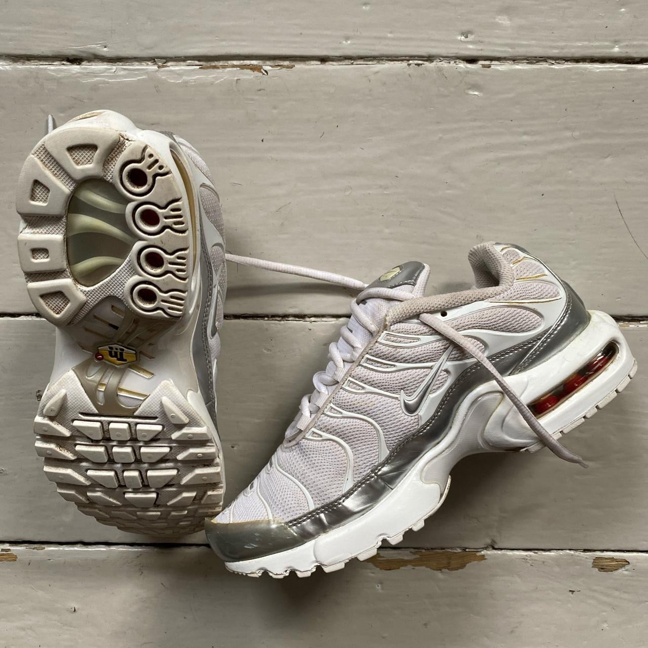 Nike TN Air Max Plus White and Silver (UK 5)