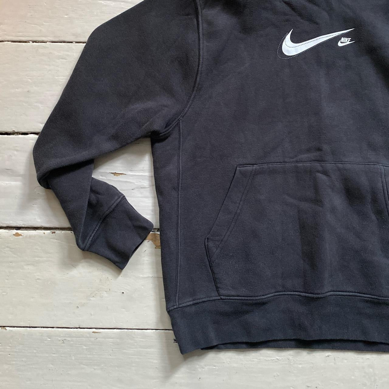 Nike Centre Swoosh Black Hoodie (Small)