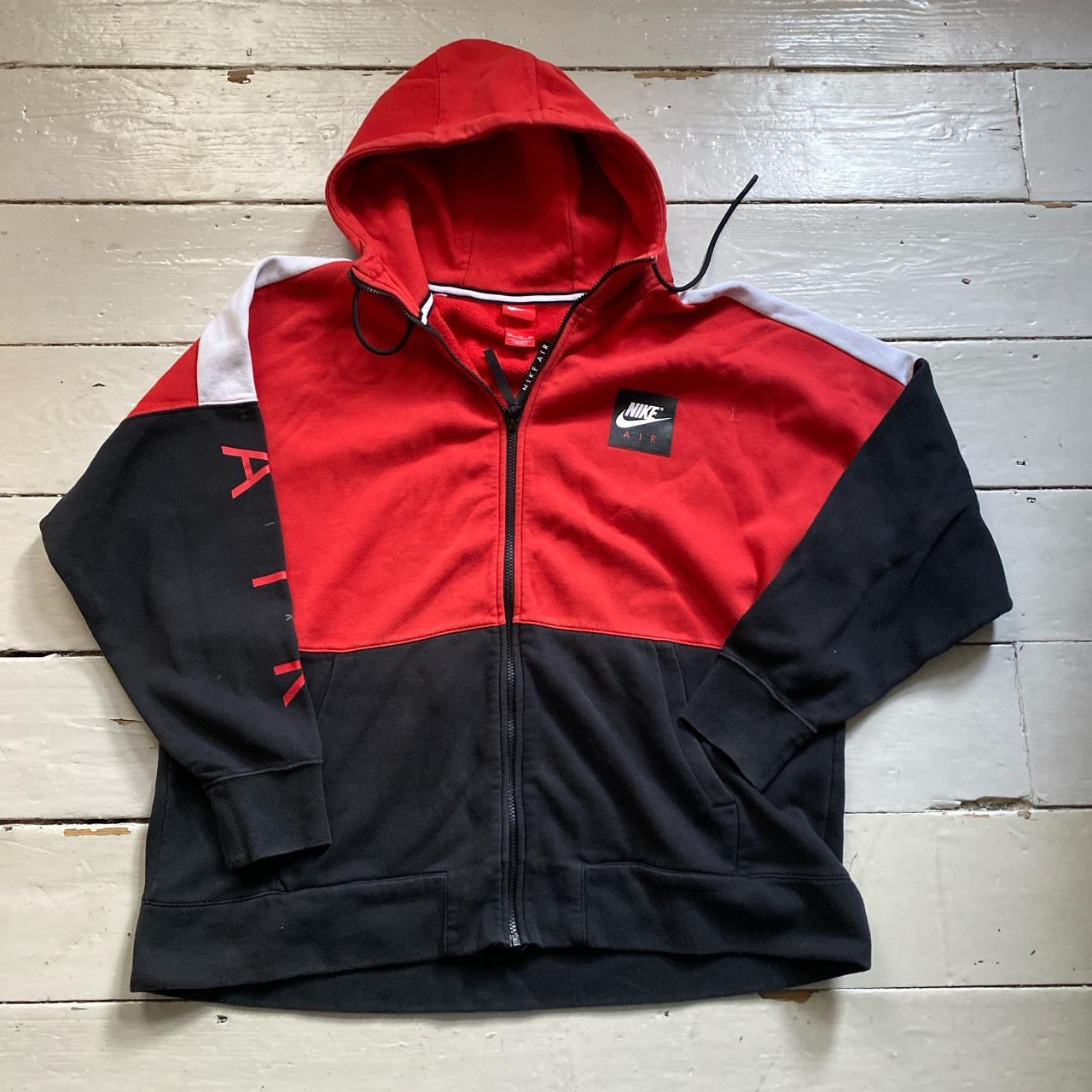 Nike Air Black and Red Hoodie XXL Wear Garson