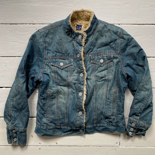 Gap Denim Fur Womens Jacket (Medium)