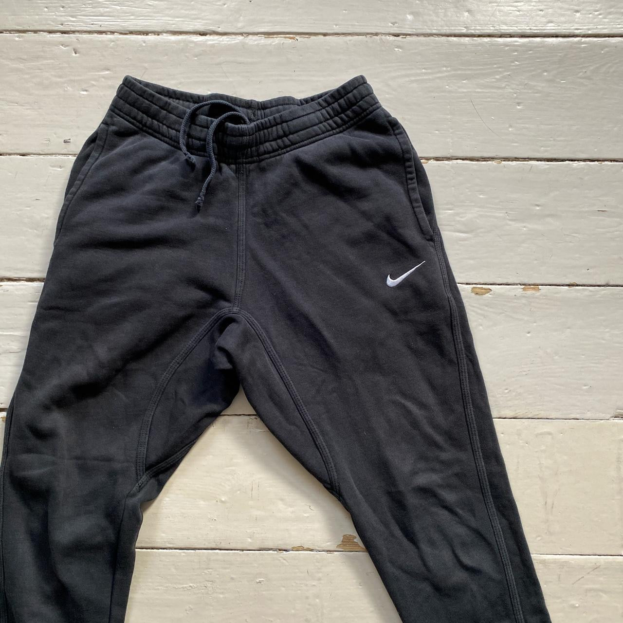 Nike Swoosh Black and White Joggers (Small)