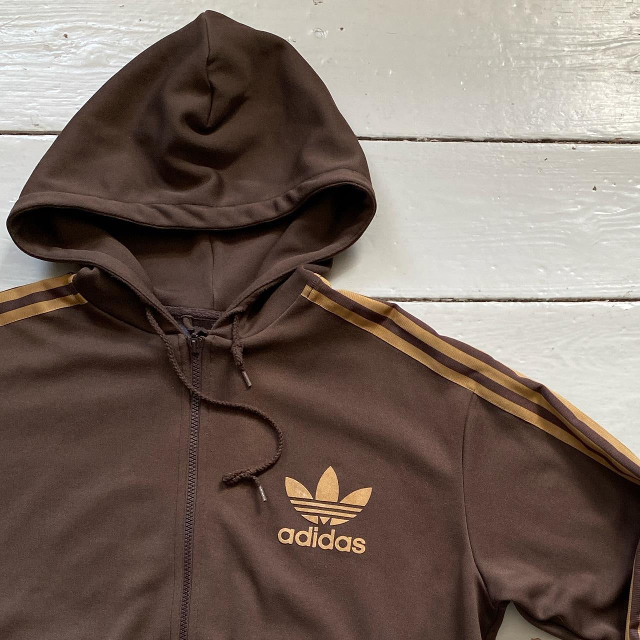 Adidas Brown Hoodie (Large)