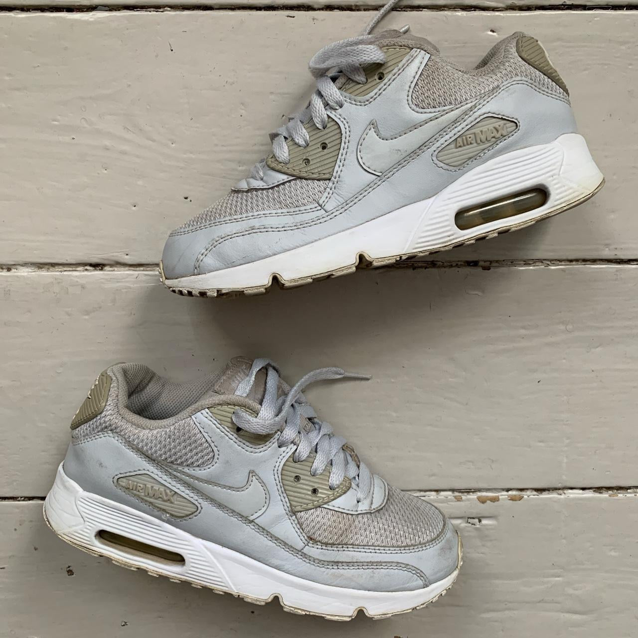 Nike Air Max 90 Silver and White (UK 5)