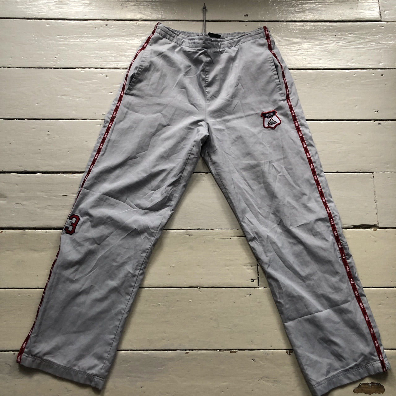 Adidas Repeat Logo Grey Shell Bottoms (Small)
