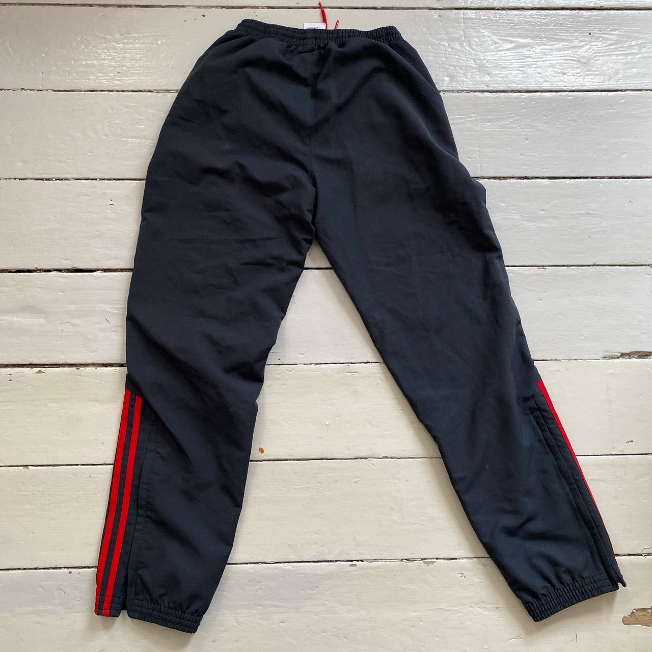 Adidas Black and Red Shell Bottoms (Small)