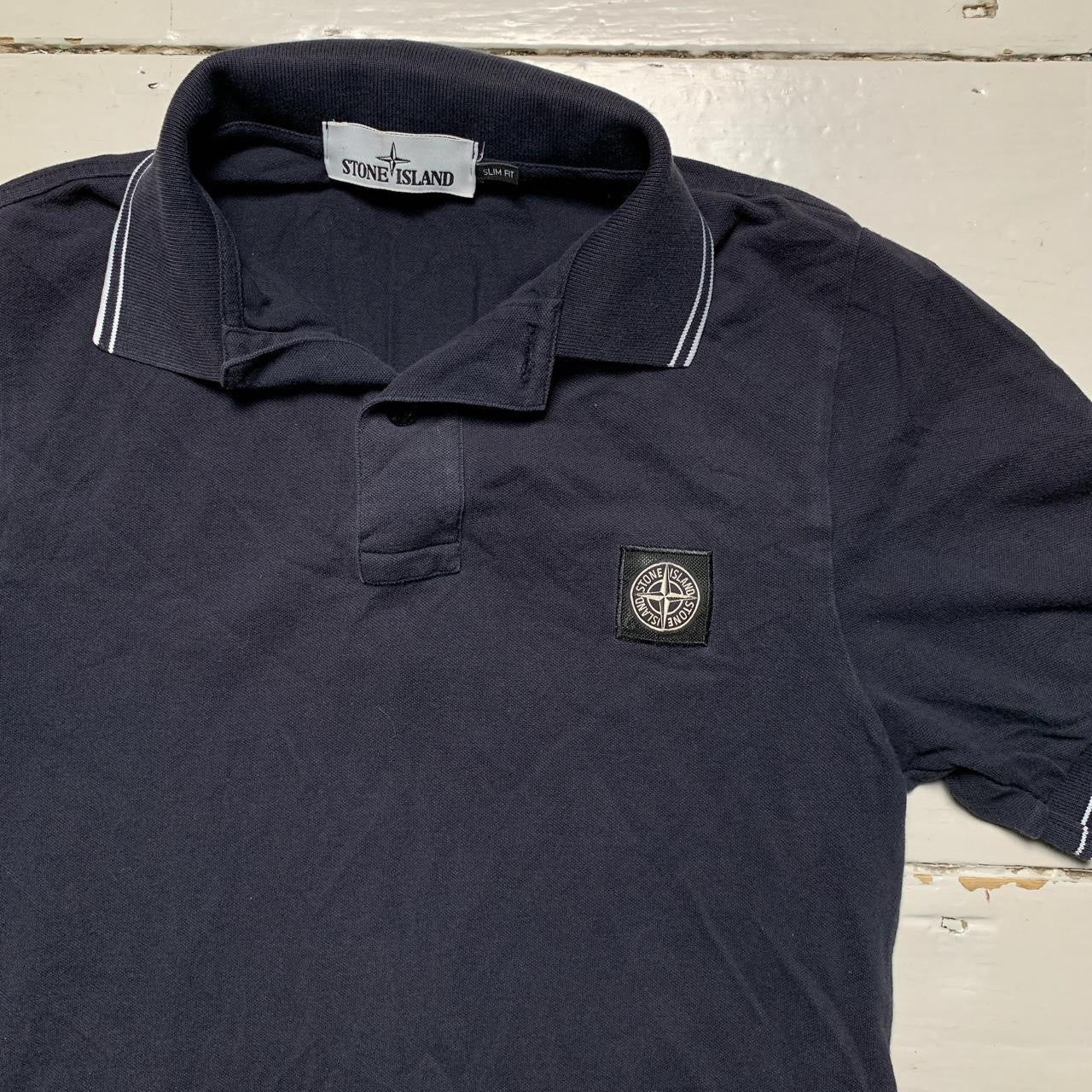 Stone Island Navy Polo (Small)