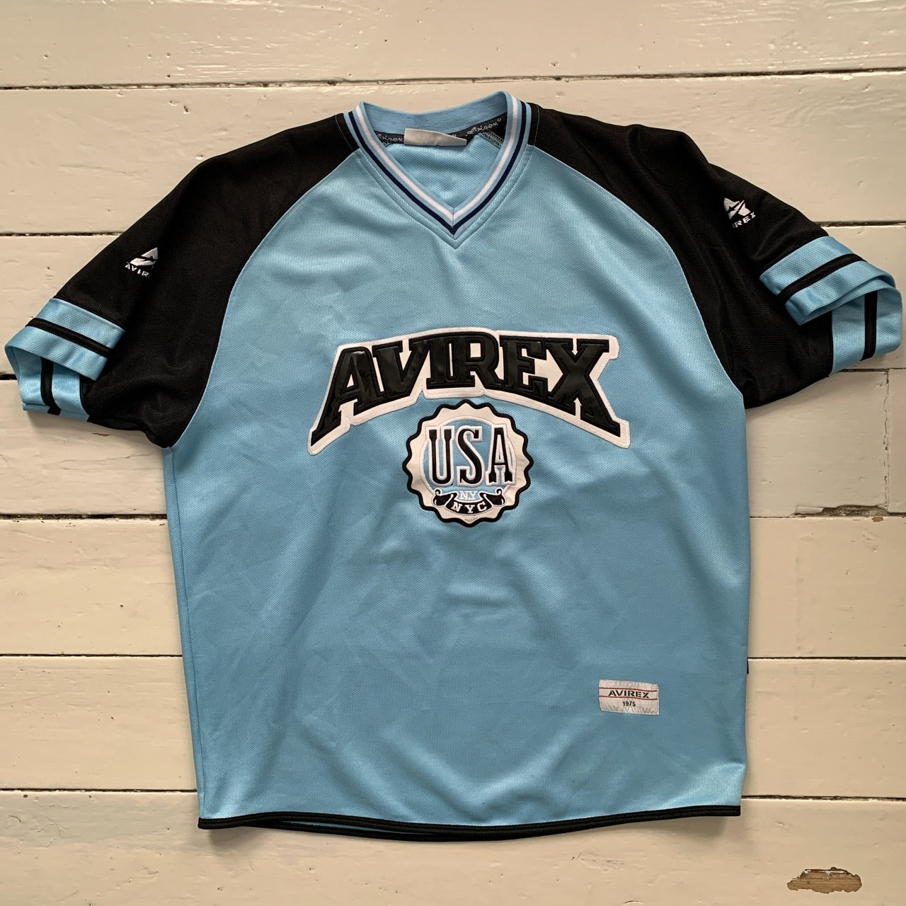 Avirex Jersey Light Blue Spellout (Large)