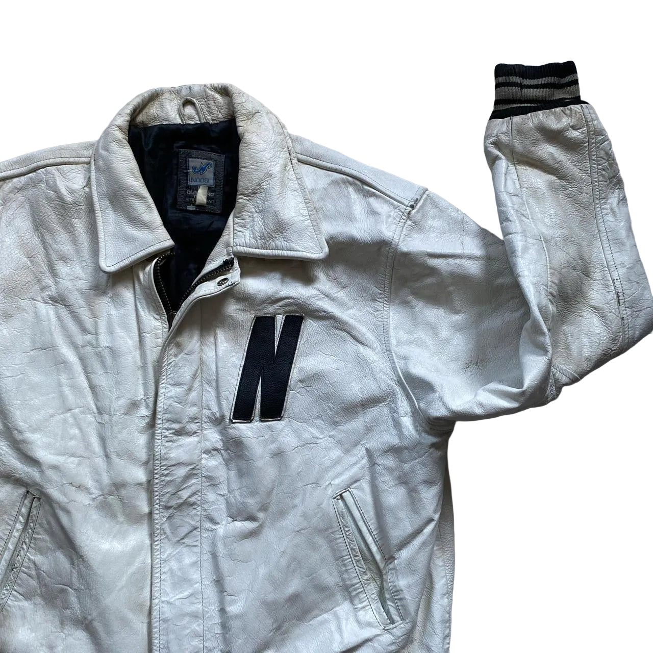Noose Leather Vintage White Jacket (M)