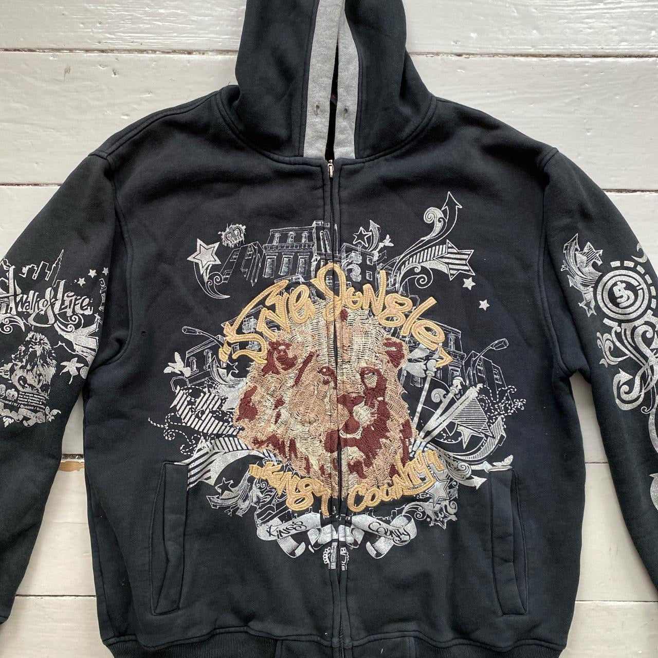 5ive Jungle Vintage Graffiti New York Hoodie (Large)