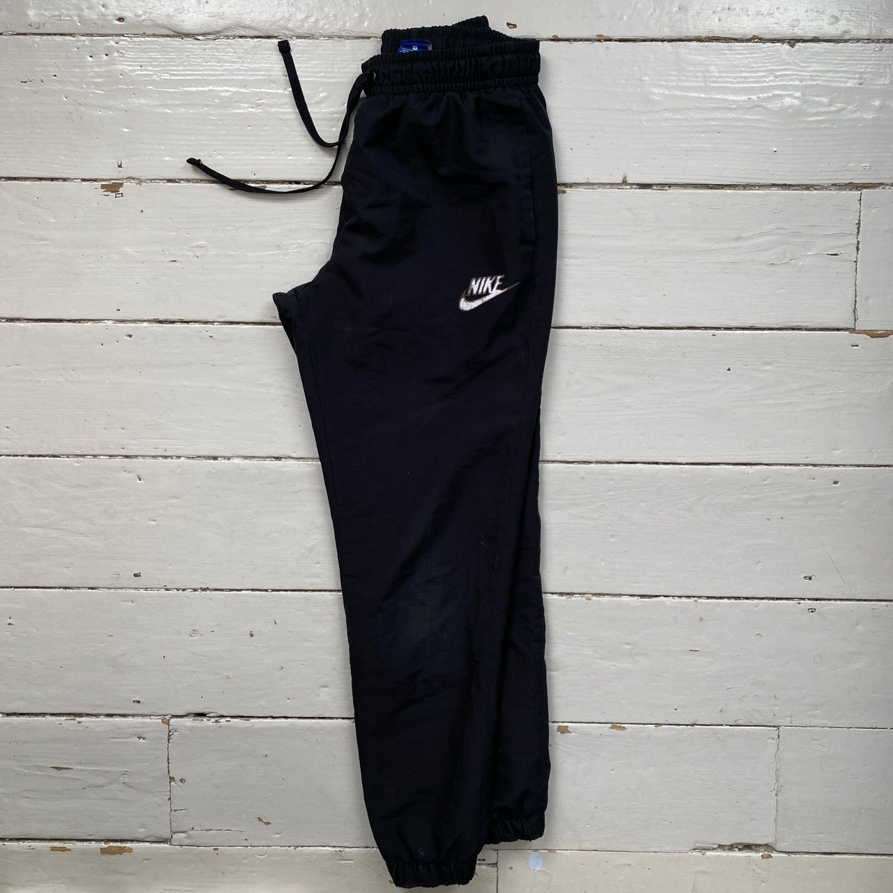 Nike White Swoosh Shell Bottoms (Small)