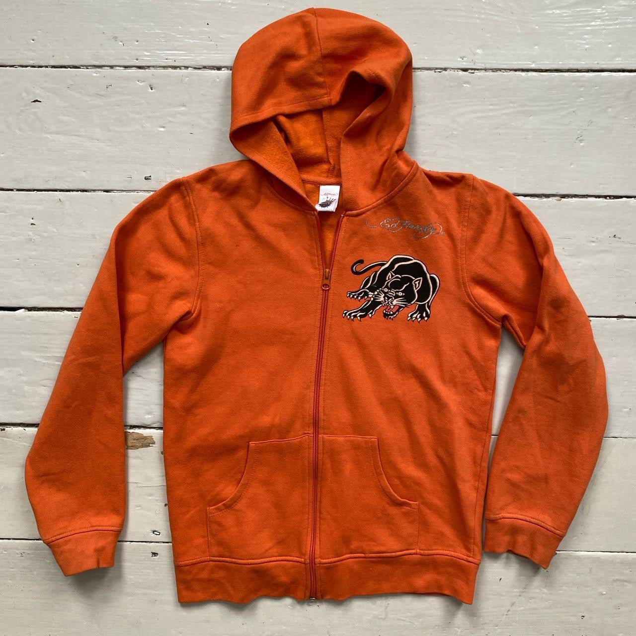 Ed Hardy Orange Panther Hoodie (Womens XS)