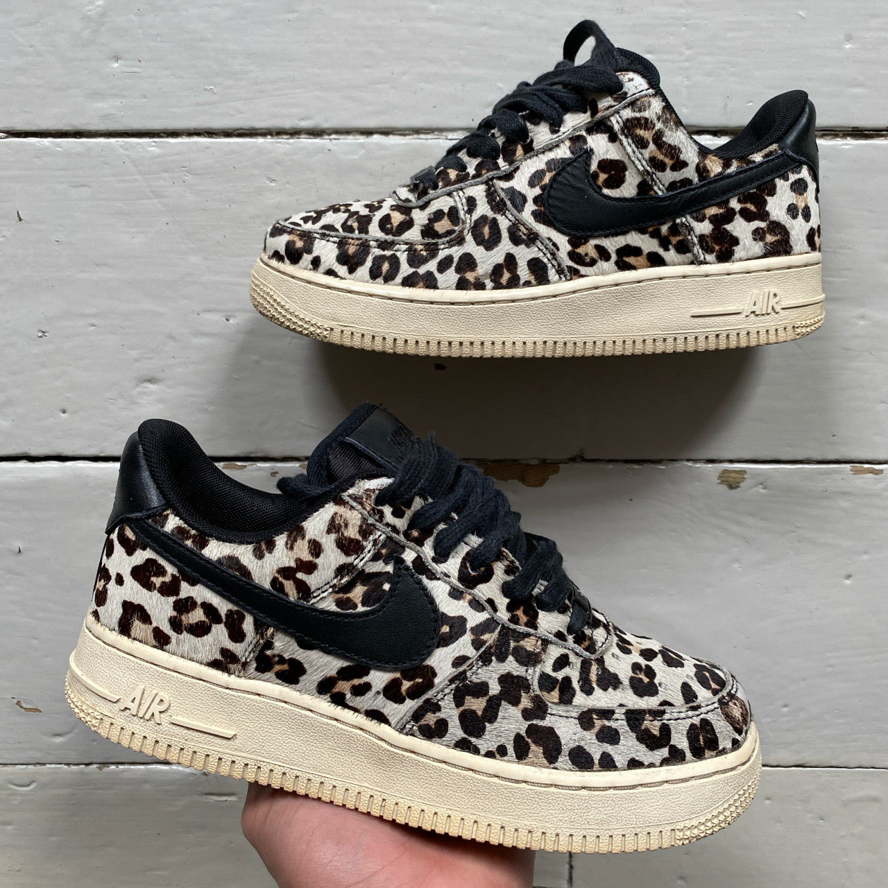 Nike Air Force 1 Leopard Pony Hair (UK 3)