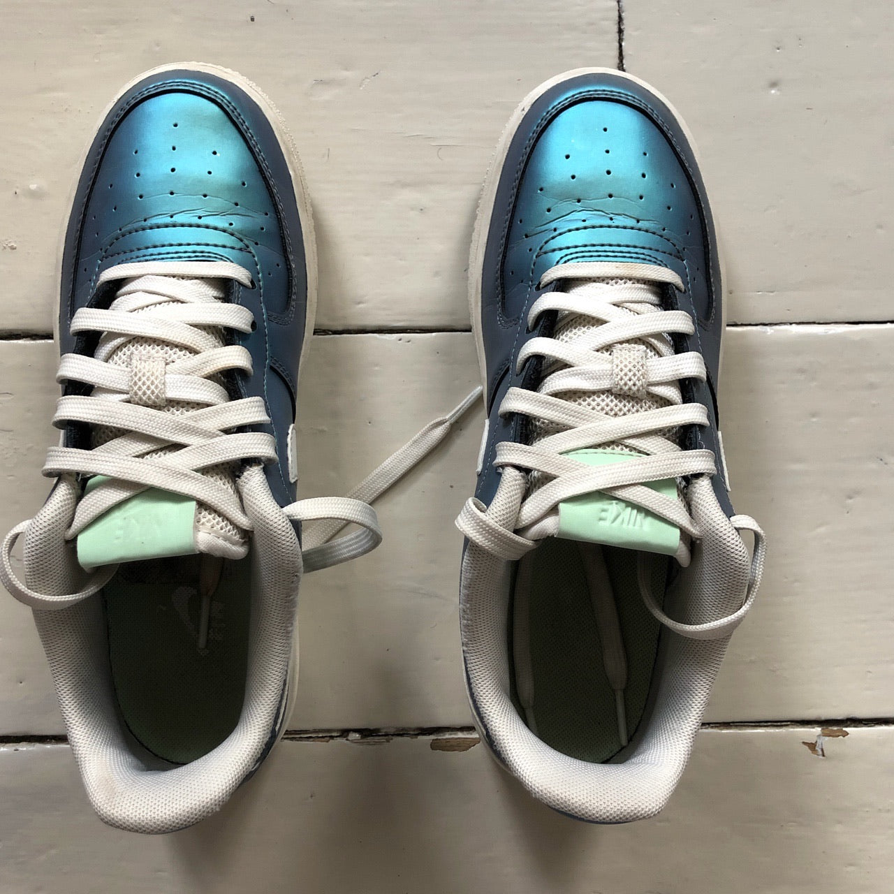 Nike Air Force 1 Iridescent Monochrome Blue (UK 5)