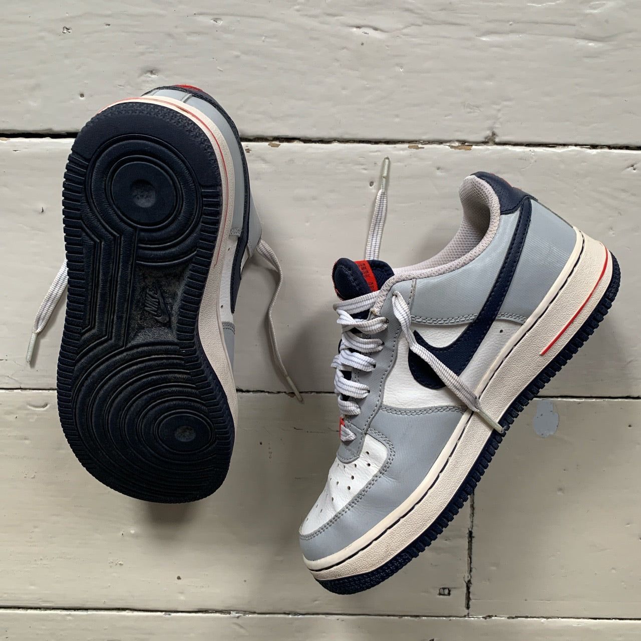 Nike Air Force 1 Navy, Light Blue (UK 4)