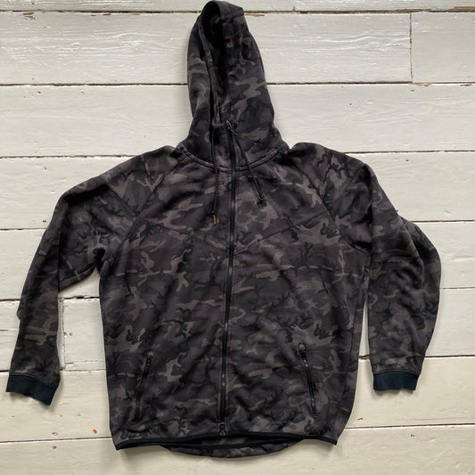 Nike Tech Fleece Old Season Grey Camouflage Hoodie (XL)