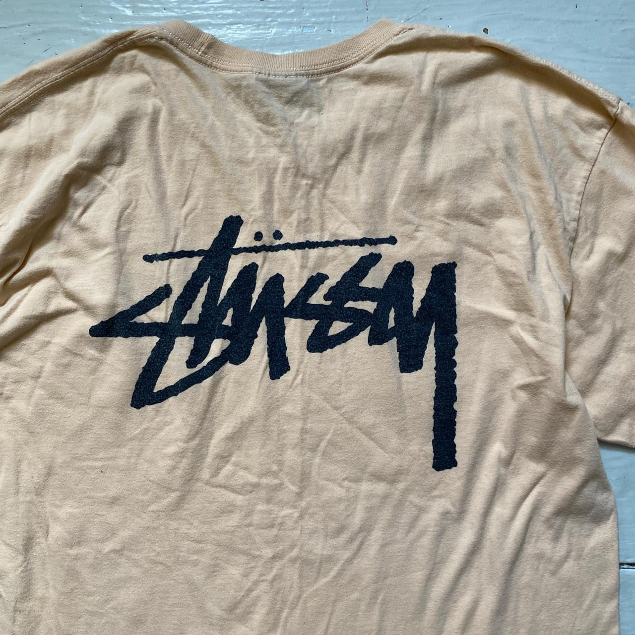 Stussy Peach Long Sleeve T Shirt (Large)