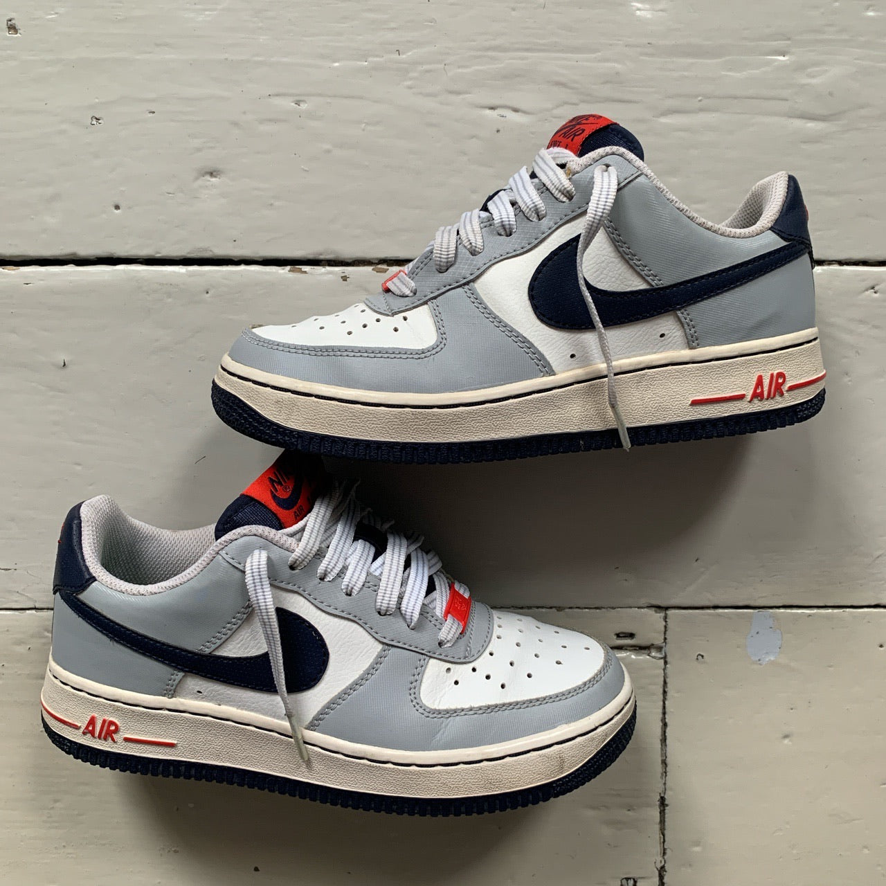 Nike Air Force 1 Navy, Light Blue (UK 4)