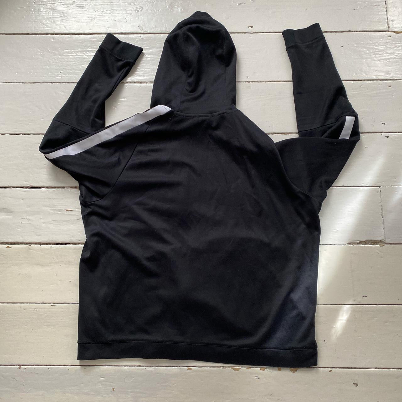 Nike Swoosh Black Hooded Track Top (XXL)