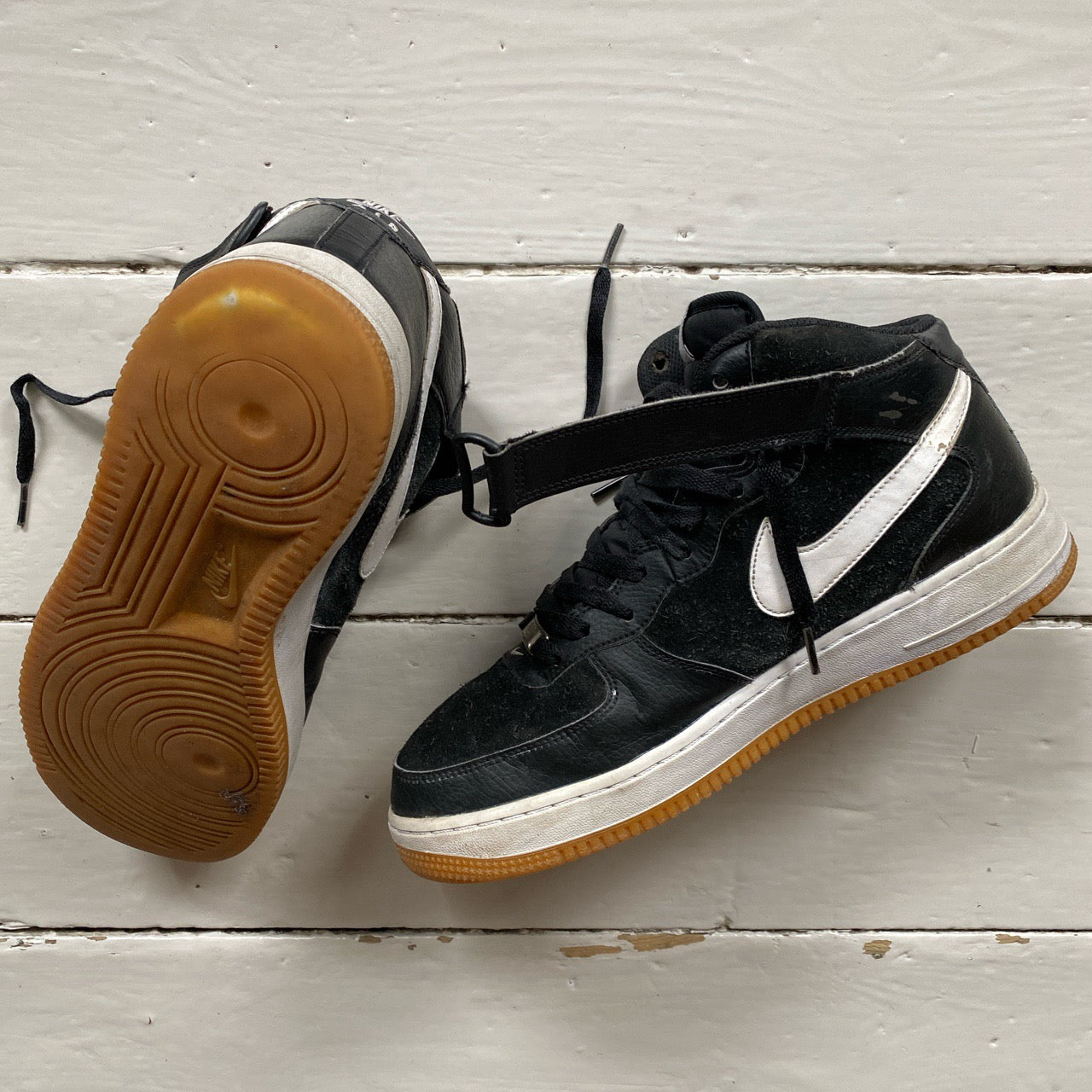 Nike Air Force 1 Mid Black and White (UK 9.5)