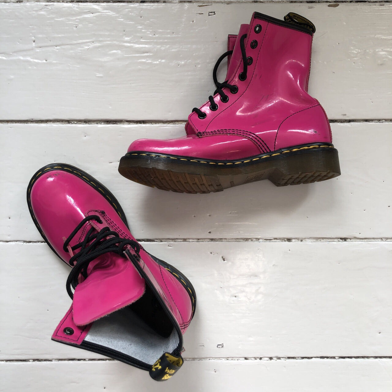 Dr Martens Pink Patent Boots (UK 5)
