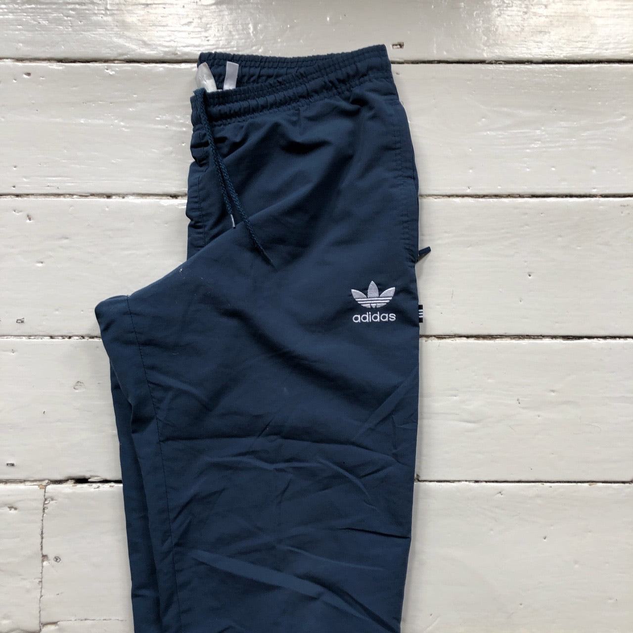 Adidas Vintage Blue Shell Bottoms (Medium)