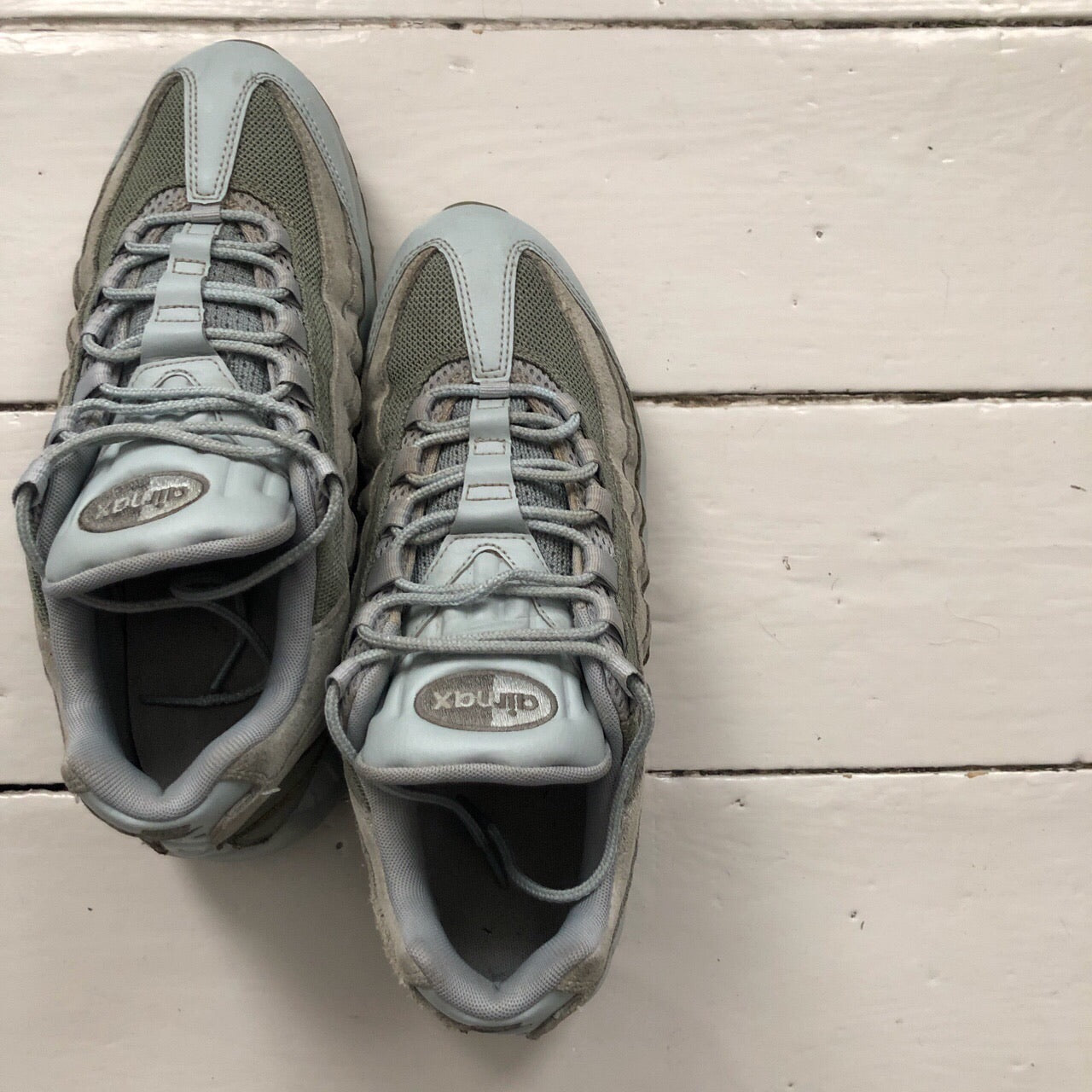 Nike Air Max 95 Grey and Khaki (UK 10)