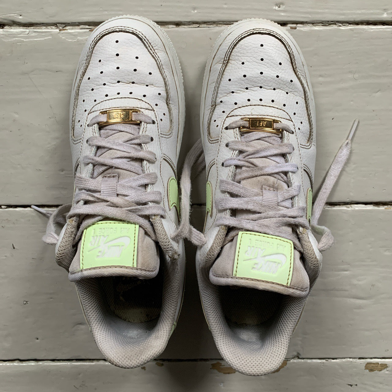 Nike Air Force 1 Neon Yellow Swoosh (UK 5)