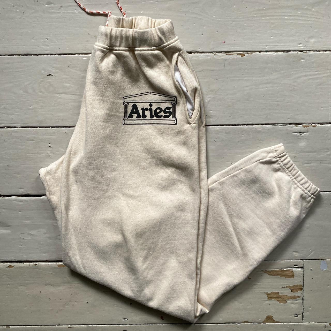Aries Cream Joggers (Medium)